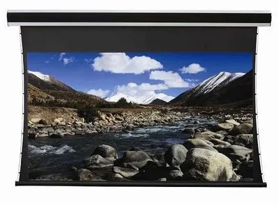Snowhite Ecran de projection Premium Tensionné motorisé avec télécommande 150" 16:9 All Gray