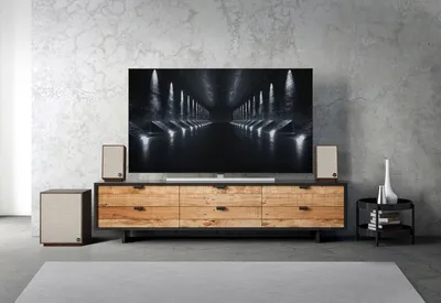 Klipsch 2.1 Walnut : enceintes Bluetooth haut de gamme pour musique et cinéma maison. Commandez dès maintenant sur Homesolutions.ma.