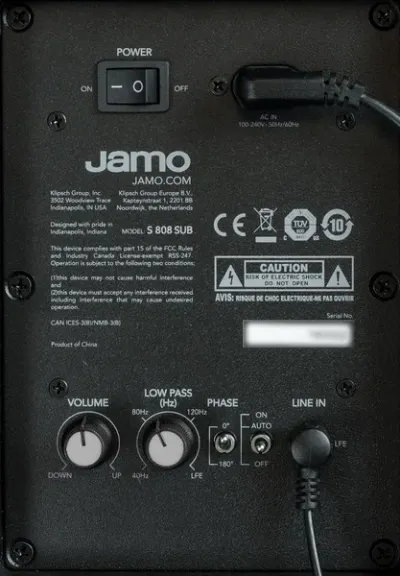 Jamo S 808 SUB Bois