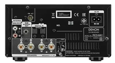 Denon RCDM41BKE2 Système de musique Noir