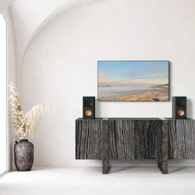 Enceinte bibliothèque Klipsch RP-500M II finition Ebony, 2 voies avec tweeter Tractrix et woofer Cerametallic de 13,3 cm, offrant un son précis et immersif pour home cinéma et écoute Hi-Fi.
