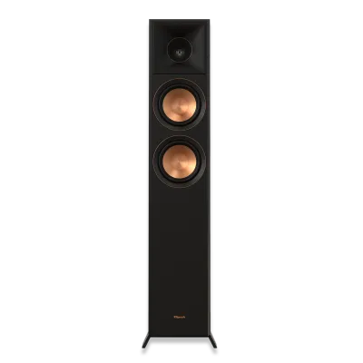Enceinte colonne Klipsch RP-5000F II Ebony. Pavillon Tractrix, haut-parleurs Cerametallic et 100 W RMS pour un son clair, puissant et immersif en Home Cinema.