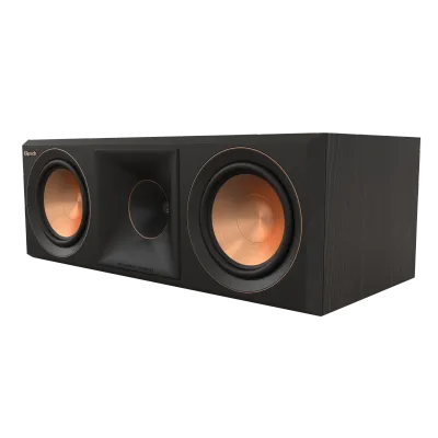 Enceinte centrale Klipsch RP-500C II Ebony, 100 W RMS, Cerametallic et pavillon Tractrix pour des dialogues clairs et un son Home Cinema.