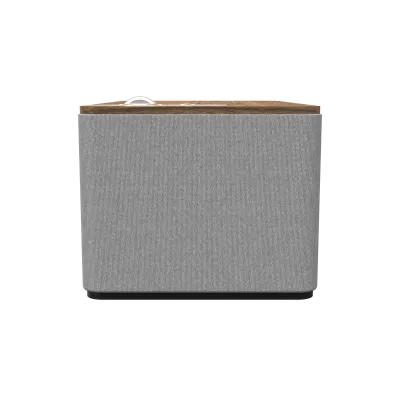Enceinte active Bluetooth Klipsch The Three Plus Walnut pour salon ou bureau, 120 W, 2.1, USB-C audio, phono pré-amplifié et mode chaînage multiroom.
