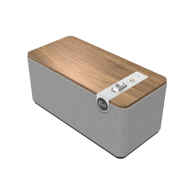 Enceinte Bluetooth Klipsch The One+ Walnut, 60 W, 3 haut-parleurs et mode chaînage. Idéale pour musique sans fil et système multiroom.