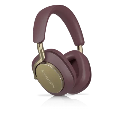 Casque Bowers & Wilkins PX8 Royal Burgundy, casque Hi-Fi avec réduction de bruit active, DSP 24 bits et confort premium