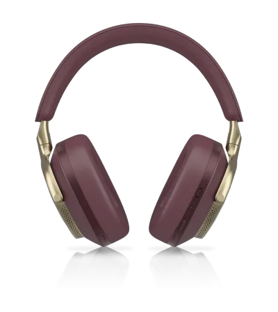 Casque Bowers & Wilkins PX8 Royal Burgundy, casque Hi-Fi avec réduction de bruit active, DSP 24 bits et confort premium