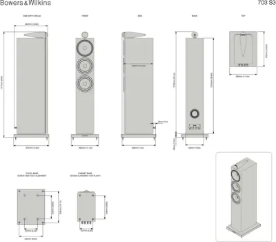 Enceinte colonne Bowers & Wilkins 703 S3 Satin White (Unité)