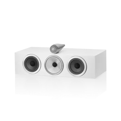 Enceinte centrale Bowers & Wilkins HTM71 S3 Satin White vue de face