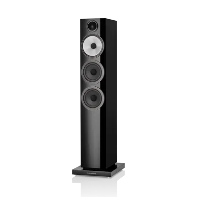 Enceinte colonne Bowers & Wilkins 704 S3 Gloss Black vue de face