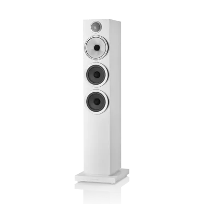 Enceinte colonne Bowers & Wilkins 704 S3 Satin White vue de face