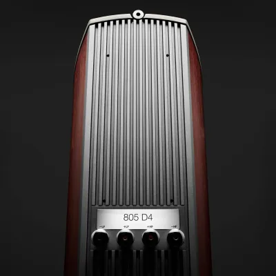 Enceinte bibliothèque Bowers & Wilkins 805 D4 Satin Rosenut grille amovible