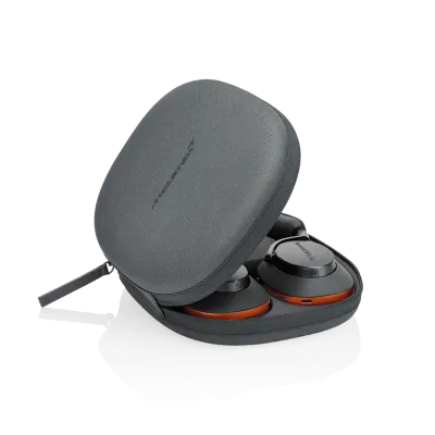 Casque Bowers & Wilkins Px8 McLaren Edition Galvanic Grey & Papaya boite
