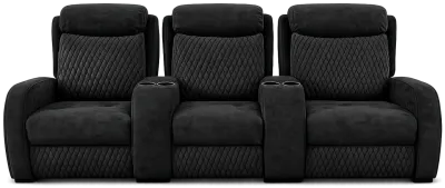 Fauteuils cinéma Lumeo Mira, 3 places, coloris noir