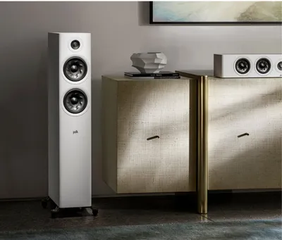Polk Reserve R600 finition blanc, en situation
