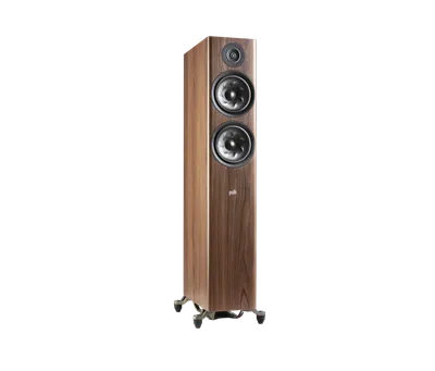 Polk Reserve R600 finition noyer brun, trois-quarts droit