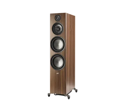 Polk Reserve R700 finition noyer brun, trois-quarts gauche