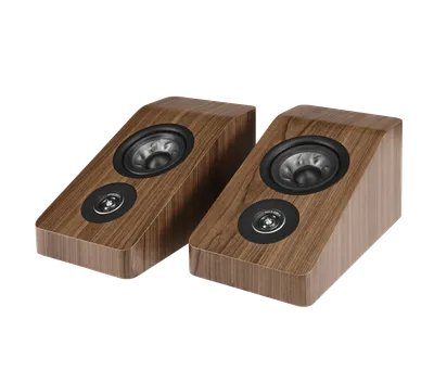 Polk Reserve R900 finition noyer brun, paire, vue de trois-quarts