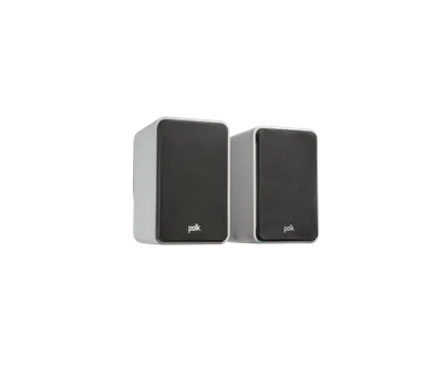 Polk Signature Elite ES15 finition blanc, trois-quarts droit avec grille