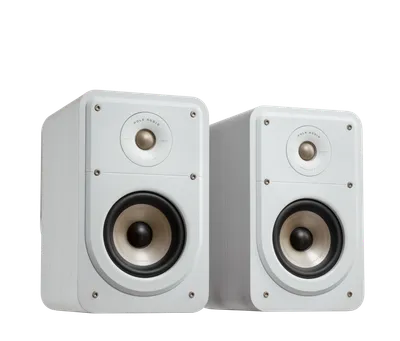 Polk Signature Elite ES15 finition blanc, trois-quarts droit