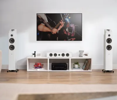 Polk Reserve R900 finition blanc, en situation