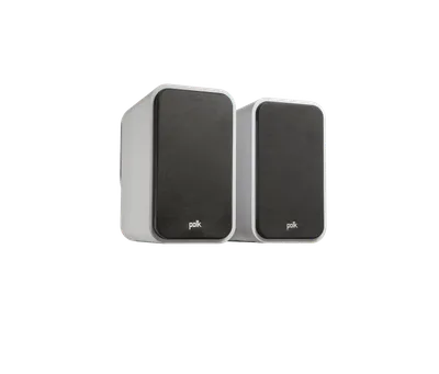 Polk Signature Elite ES20 finition blanc, trois-quarts droit avec grille