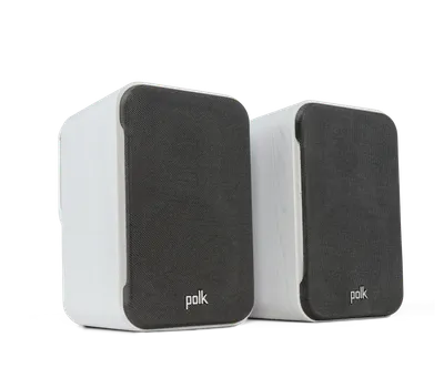 Polk Signature Elite ES10 finition blanc, trois-quarts droit