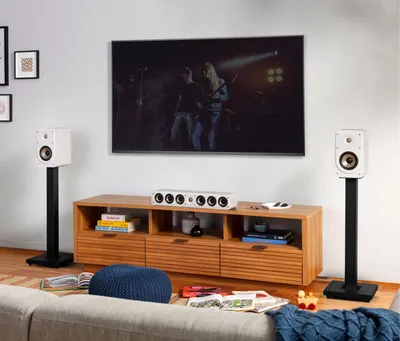 Polk Signature Elite ES15 finition blanc, en situation