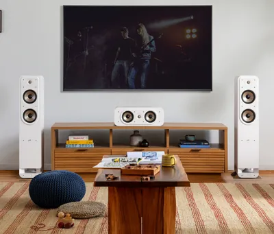Polk Signature Elite ES55 finition blanc, en situation