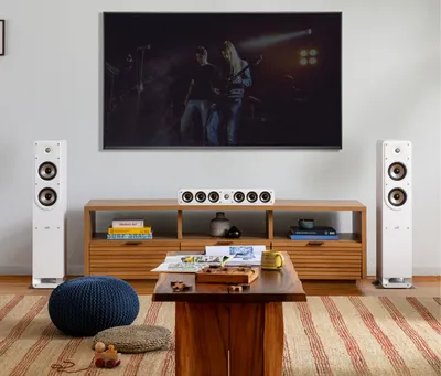 Polk Signature Elite ES50 finition blanc, en situation