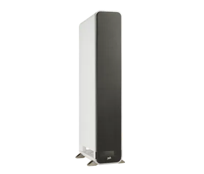 Polk Signature Elite ES60 finition blanc, trois-quarts droit avec grille
