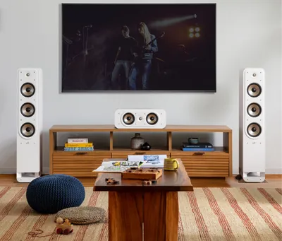 Polk Signature Elite ES60 finition blanc, en situation