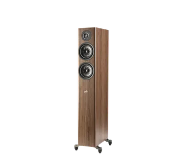 Polk Reserve R500 finition noyer brun, trois-quarts gauche