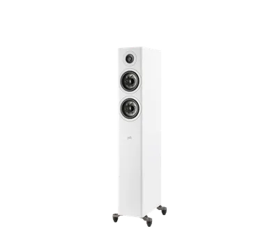 Polk Reserve R500 finition blanc, trois-quarts gauche