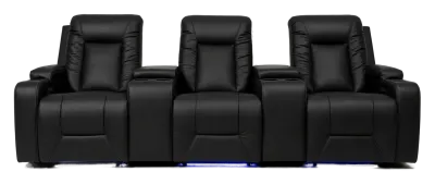 Fauteuils cinéma Lumeo Atria, 3 places, coloris noir