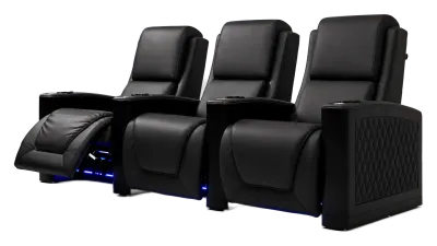 Fauteuils cinéma Lumeo Alya, 3 places, coloris noir