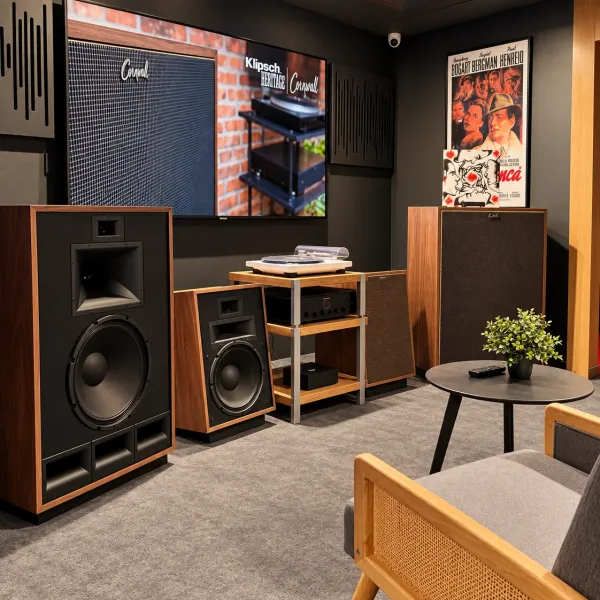 Salle d'écoute Hi-Fi du showroom Zerktouni