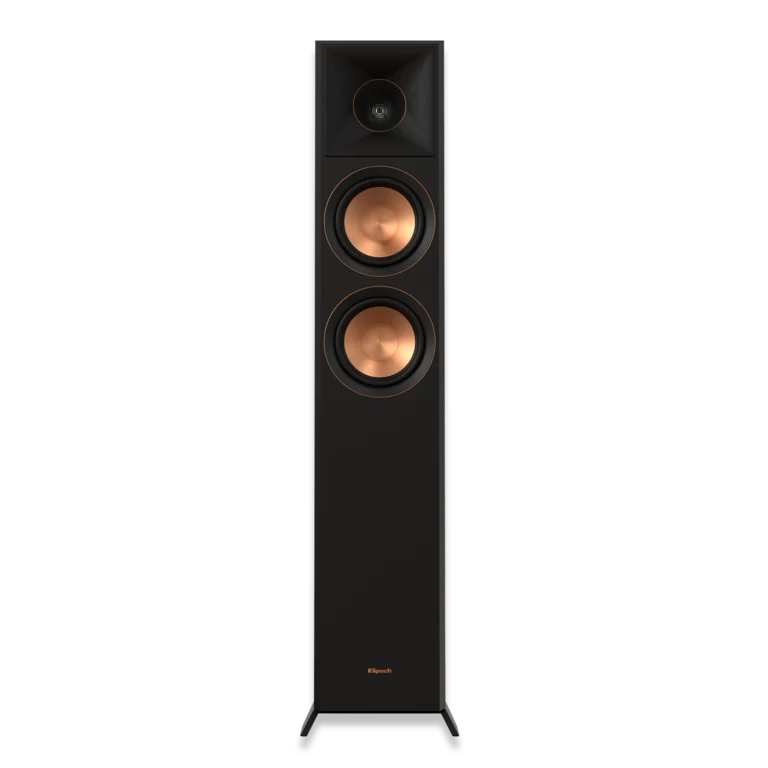 Enceinte colonne Klipsch RP-5000F II Ebony. Pavillon Tractrix, haut-parleurs Cerametallic et 100 W RMS pour un son clair, puissant et immersif en Home Cinema.
