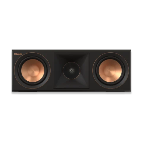 Enceinte centrale Klipsch RP-500C II Ebony, 100 W RMS, Cerametallic et pavillon Tractrix pour des dialogues clairs et un son Home Cinema.
