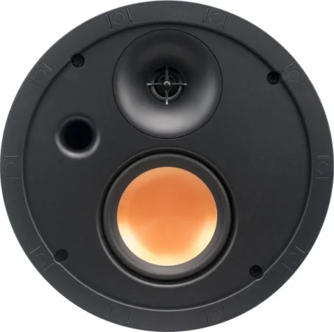 Enceinte encastrable Klipsch SLM-3400-C, HP 10 cm, tweeter 2,5 cm, pavillon Tractrix, backbox intégrée