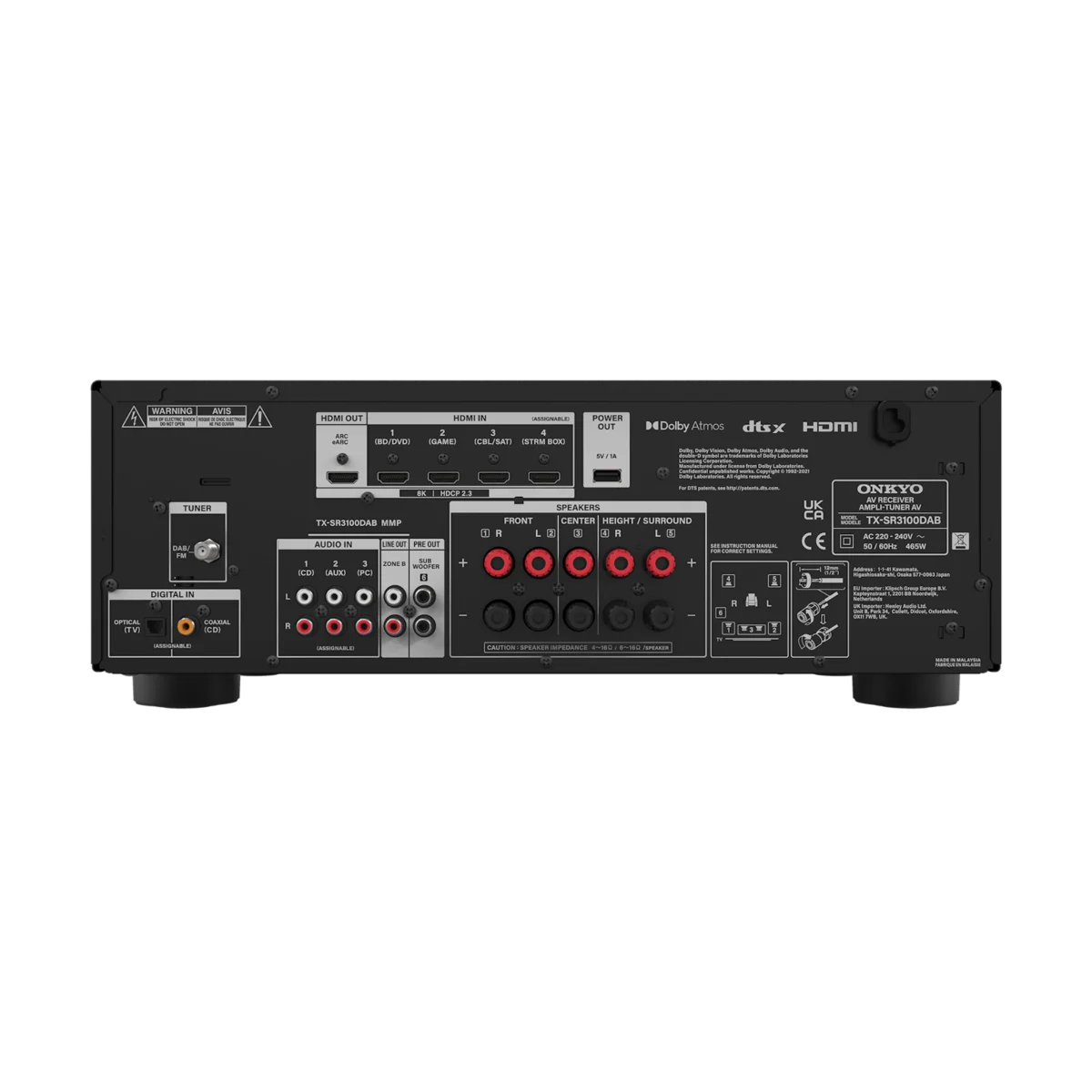 Amplificateurs HC ONKYO TX-SR3100DAB Black 5.1 Dolby atmos – Image 6