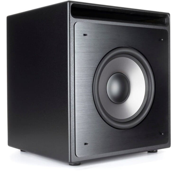 Caisson de basses, 130 dB, 20 Hz – 200 Hz.