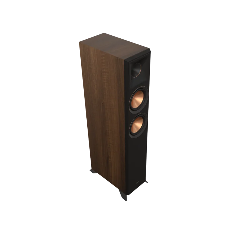 Enceinte colonne Klipsch RP-5000F II Walnut : 100 W RMS, Cerametallic et pavillon Tractrix pour un son clair et immersif Home Cinema.