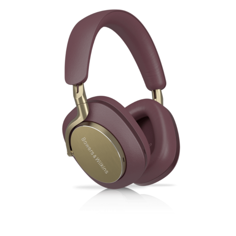 Casque Bowers & Wilkins PX8 Royal Burgundy, casque Hi-Fi avec réduction de bruit active, DSP 24 bits et confort premium