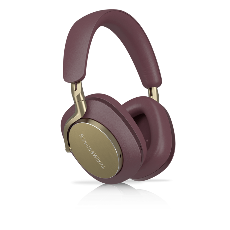 Casque Bowers & Wilkins PX8 Royal Burgundy, casque Hi-Fi avec réduction de bruit active, DSP 24 bits et confort premium