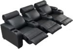 Fauteuil Cinema 3 places LumeO 0823 Cuir noir