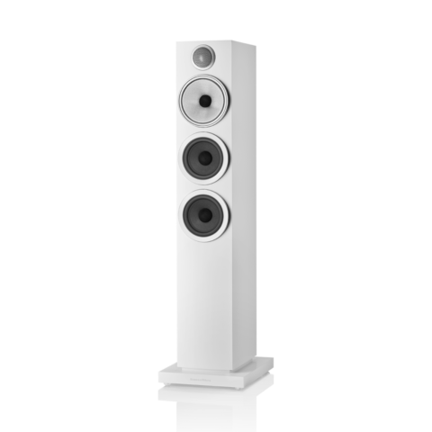 Enceinte colonne Bowers & Wilkins 704 S3 Satin White vue de face