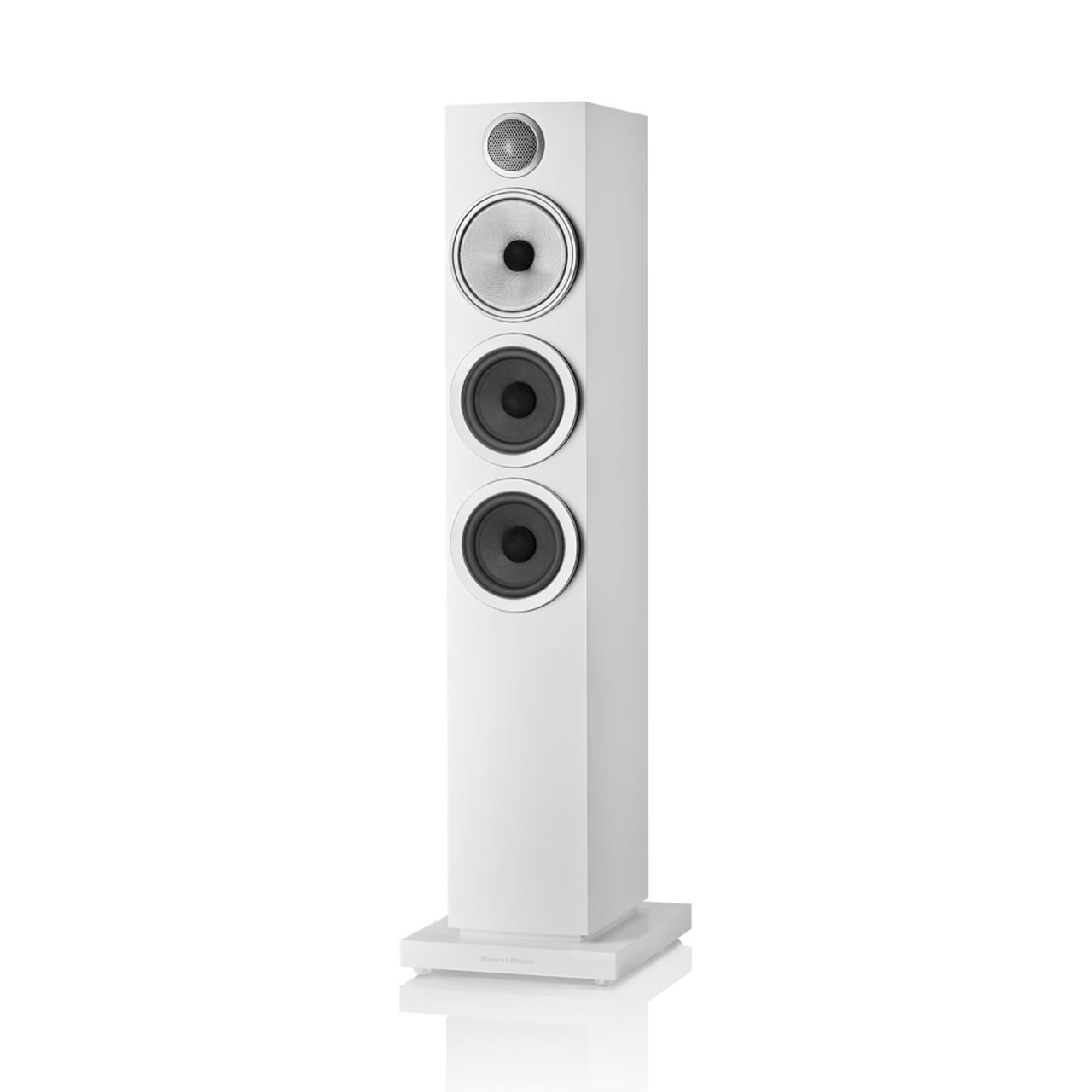 704-S3-Satin-White_Image_1 Enceinte colonne Bowers & Wilkins 704 S3 Satin White vue de face