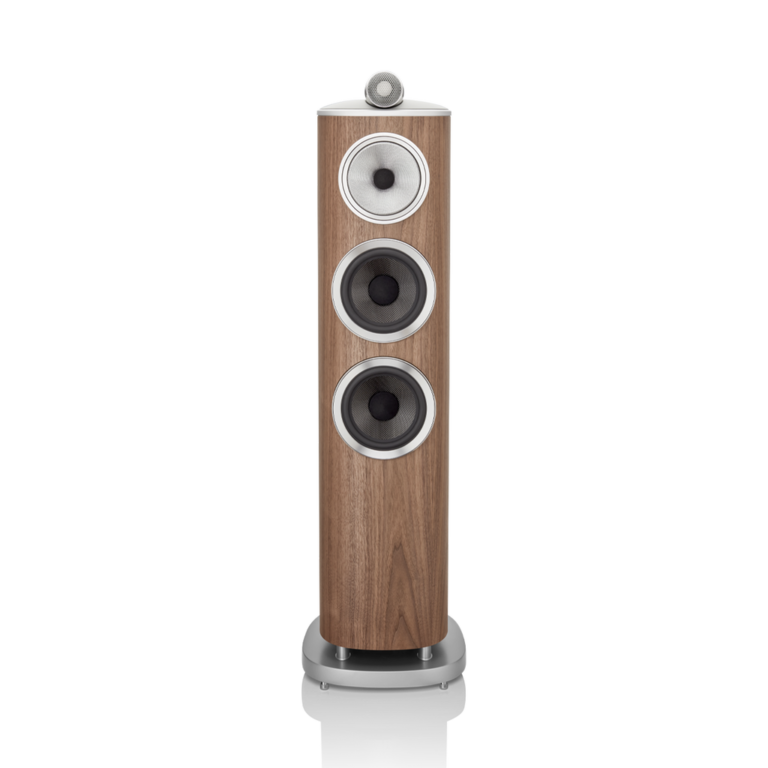 Enceinte colonne Bowers & Wilkins 804 D4 Satin Walnut vue de face