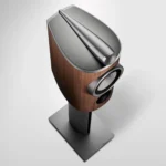 Enceinte bibliothèque Bowers & Wilkins 805 D4 Satin Walnut vue de haut du coffret et du haut-parleur